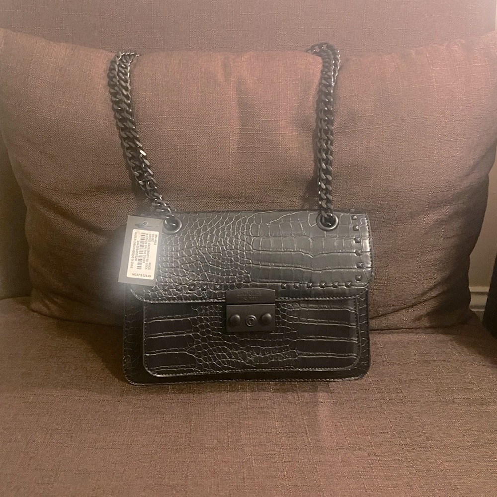 Badgley Mischka Black Vegan Leather Bag